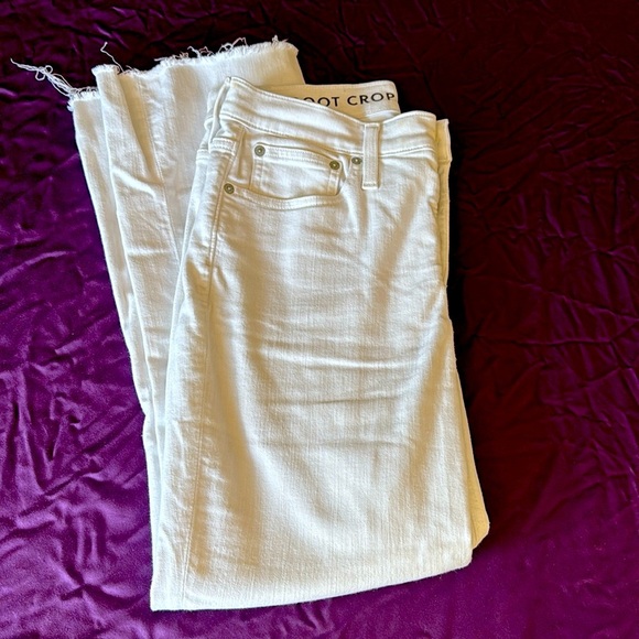 J. Crew White Straight Leg Jeans Elegant Crisp Design - Picture 3 of 6